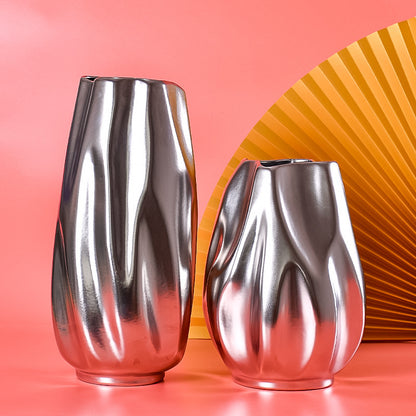 Vaso trasparente argento
