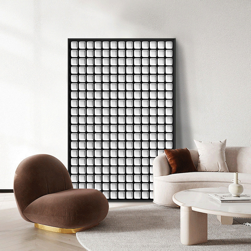 Quadro Astratto Bianco e Nero