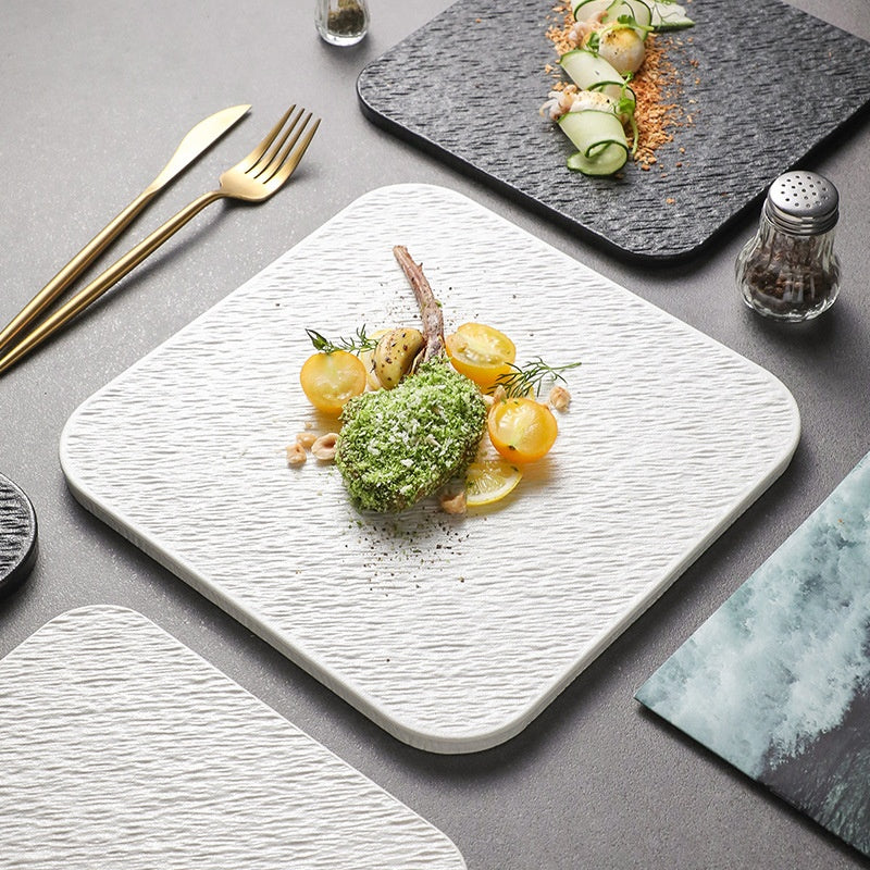 Piatto in ceramica rock
