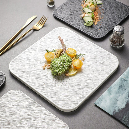 Piatto in ceramica rock