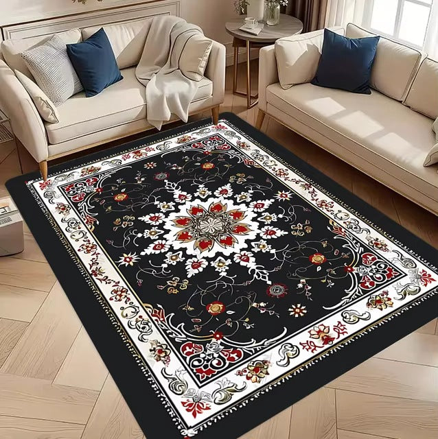 Tappeto mandala rosso e oro