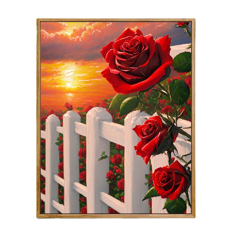 Dipinto rosa digitale fai da te