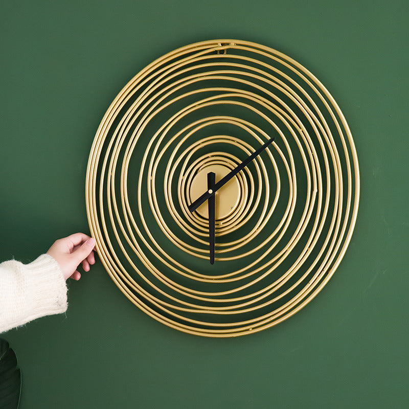 Orologio da parete Cerchi neon dorati