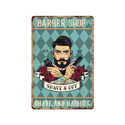 Poster barbiere vintage
