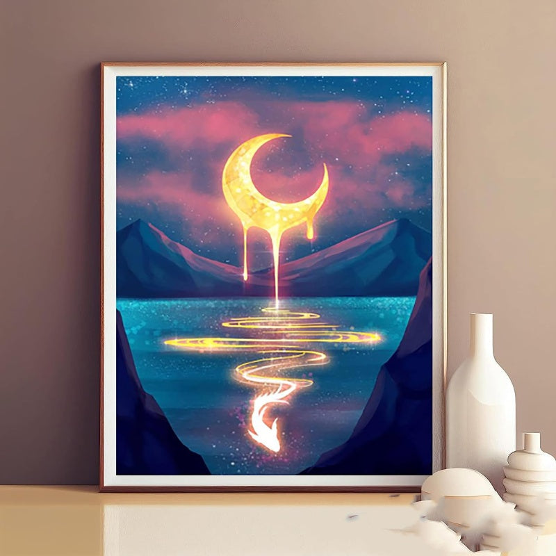Quadro diamanti notte marina