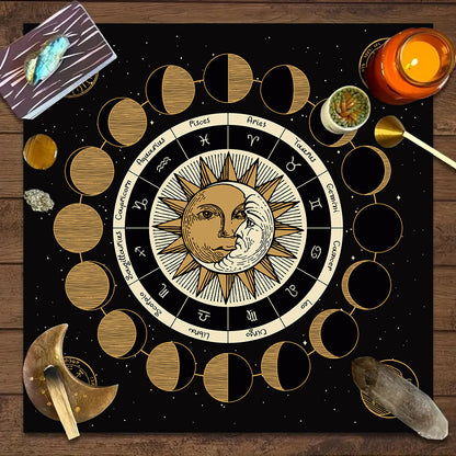 Tovaglia tarocchi fase lunare