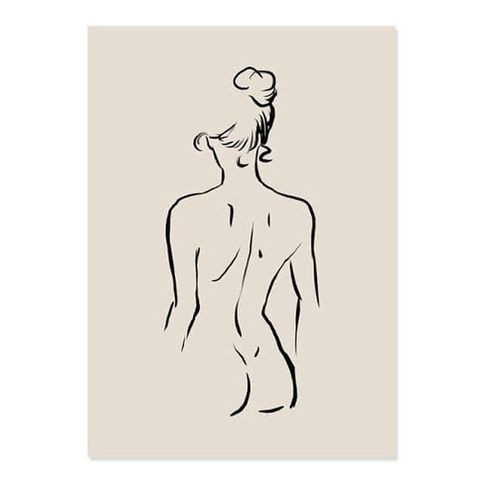 Quadro su tela Figura femminile lineare