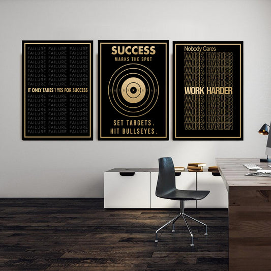 Quadro su tela Citazione sul successo