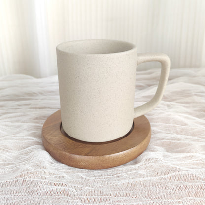 Tazza beige sabbiata cilindrica