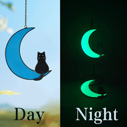 Ciondolo gatto luna