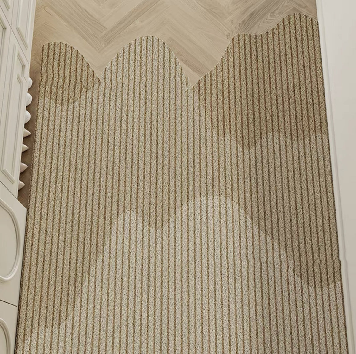 Tappeto ingresso onde beige