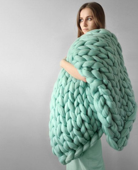 Coperta lana tessuta a mano