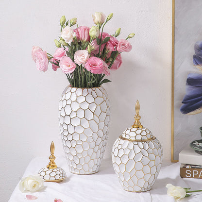 Vaso ceramica dorato Nordic