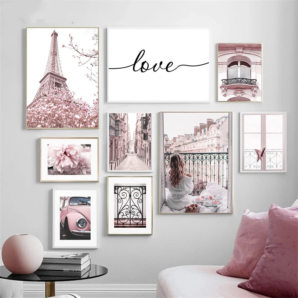 Quadro peonie Torre Eiffel