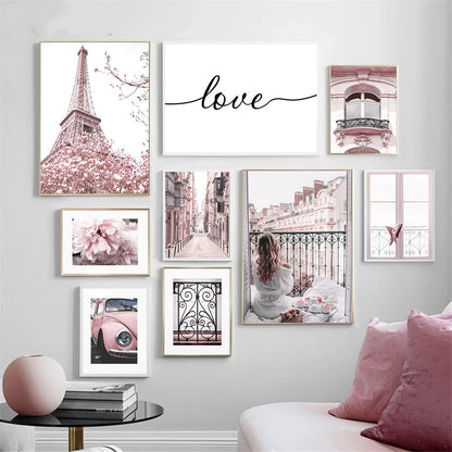 Quadro peonie Torre Eiffel