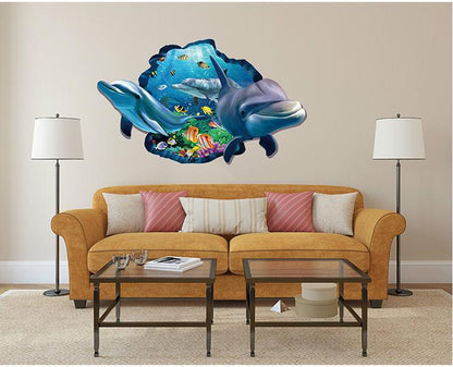 Adesivo murale 3D delfino