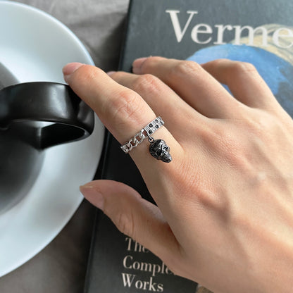 Anello argento teschio