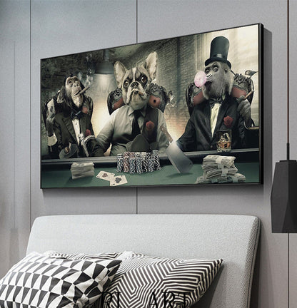 Quadro scimmie e cani