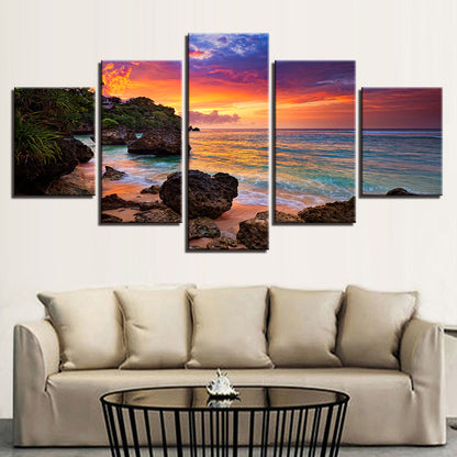 Quadro tramonto al mare