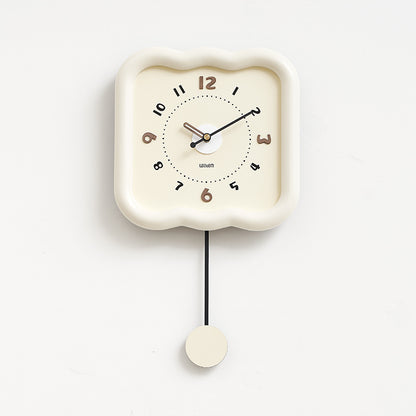 Orologio da parete Ondulati crema