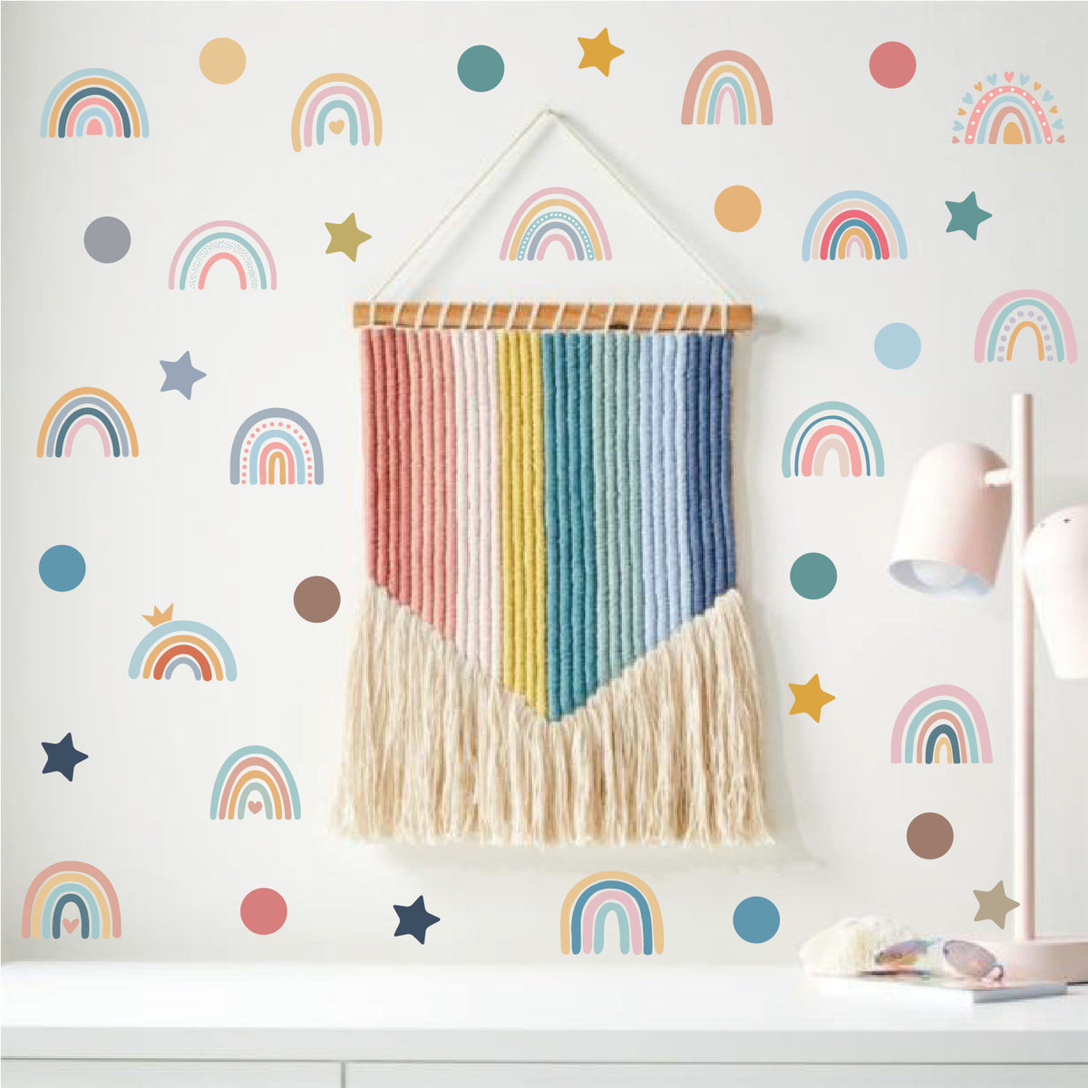 Adesivo murale Arcobaleno con stelle