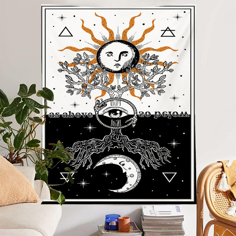 Panno decorativo sole-luna