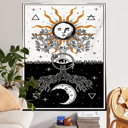 Panno decorativo sole-luna