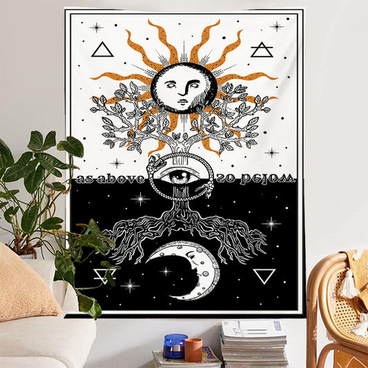 Panno decorativo sole-luna