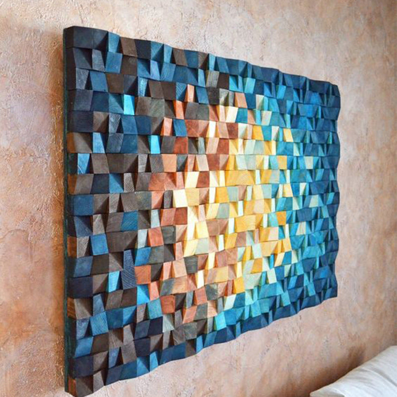 Quadro mosaico legno