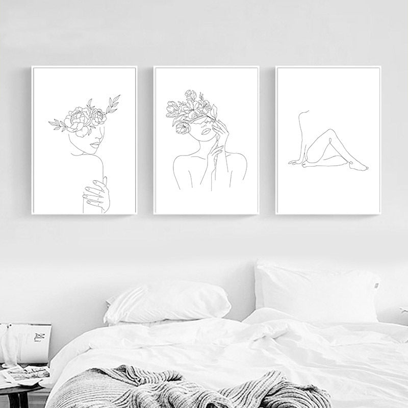 Quadro botanico astratto