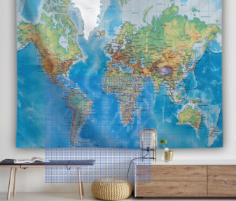 Tappezzeria mappa mondiale