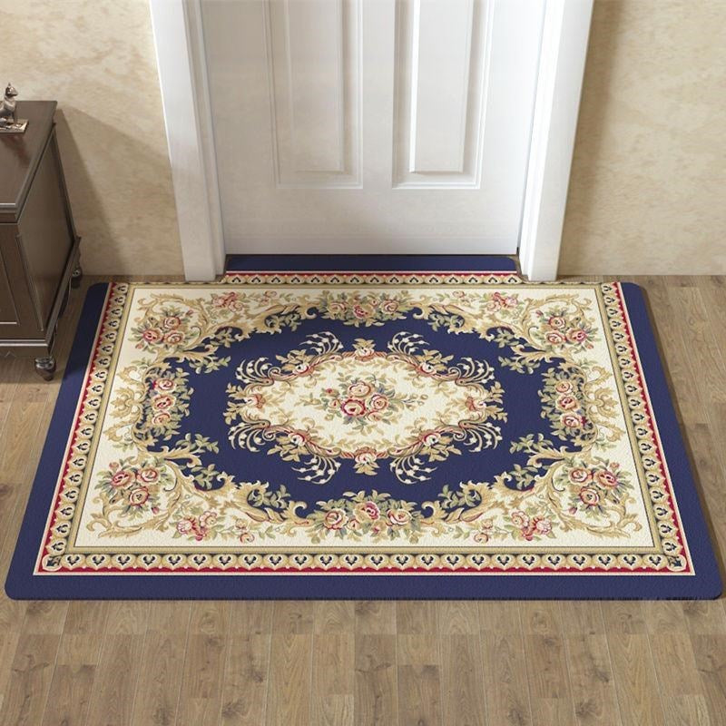 Tappeto patchwork triangoli blu giallo nero