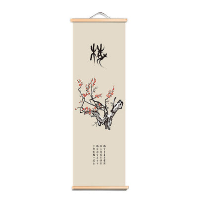 Pittura inchiostro fiori asiatici