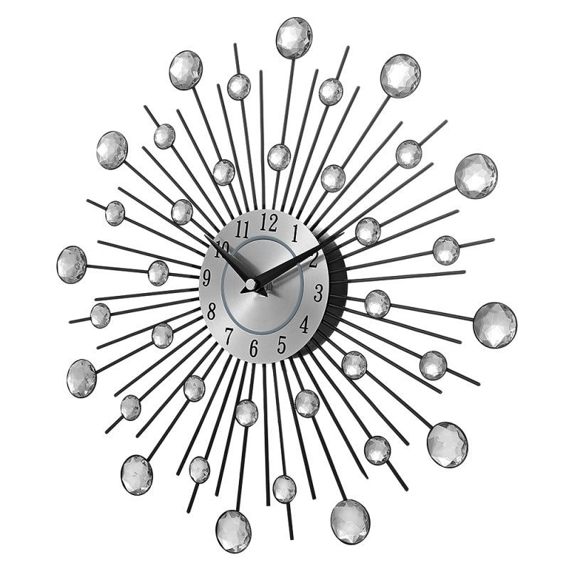 Orologio da parete Neon blu mattoni