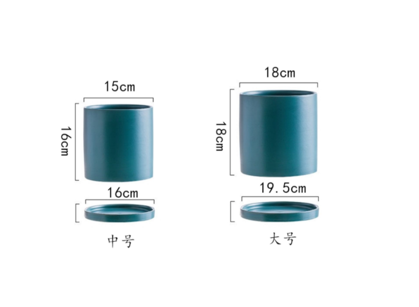 Vaso con sottovaso nordico