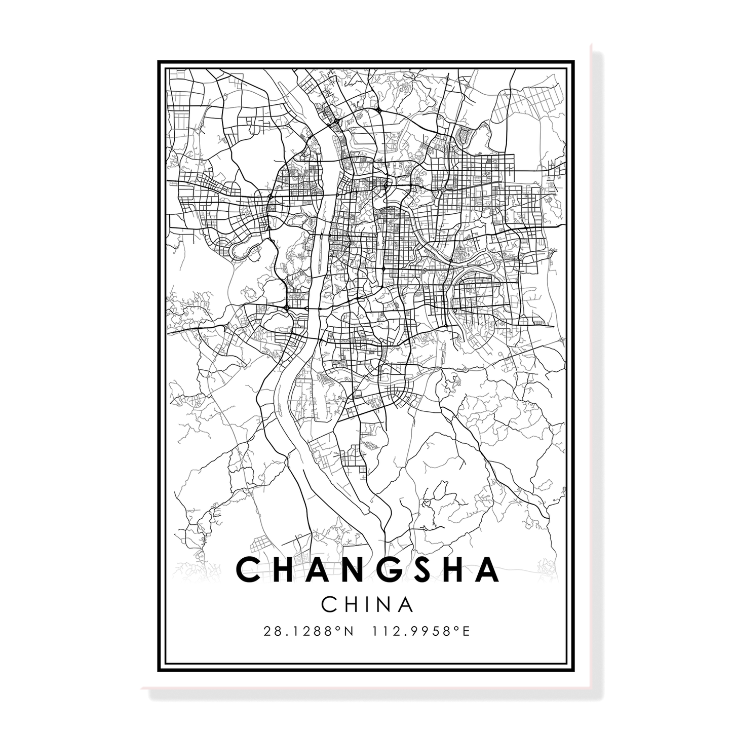 Quadro Mappa Città Cinesi