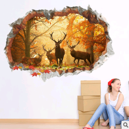 Adesivo murale foresta 3D
