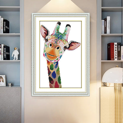 Punto croce giraffa arcobaleno