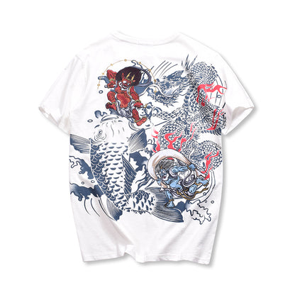 T-shirt Ricamata Ukiyo-e