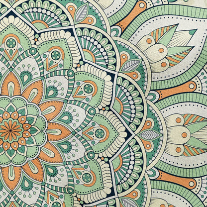 Tappeto mandala verde