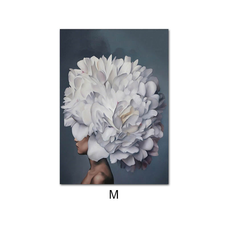 Quadro su tela Ragazza con petali