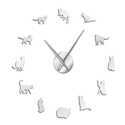 Orologio parete dodici gatti neri