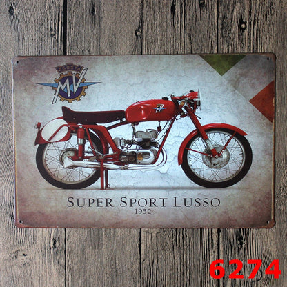 Targa in metallo Motociclette vintage