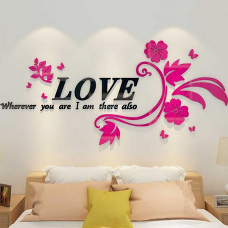 Adesivo fiori 3D