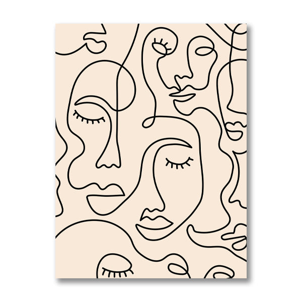 Quadro astratto volto minimalista