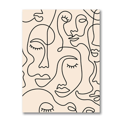 Quadro astratto volto minimalista