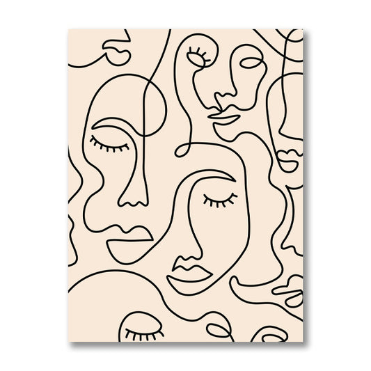 Quadro su tela Volto minimale