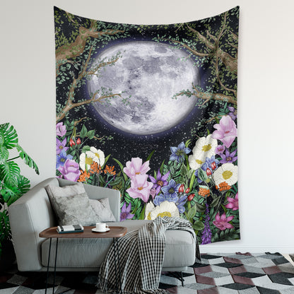 Arazzo lune e fiori