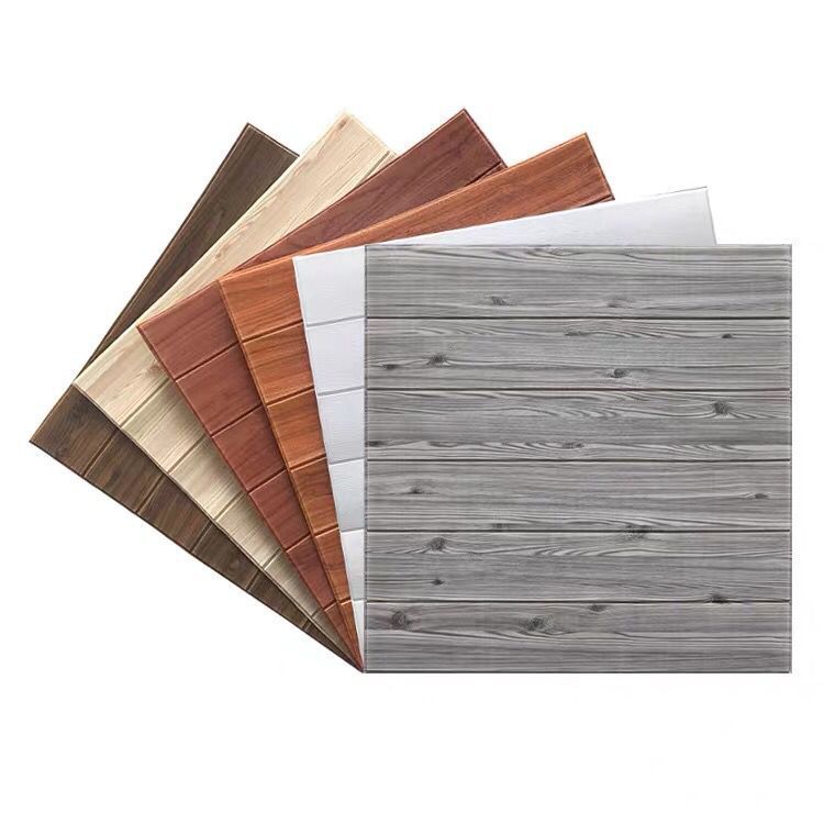 Adesivo Murale Legno 3D