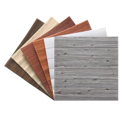 Adesivo Murale Legno 3D